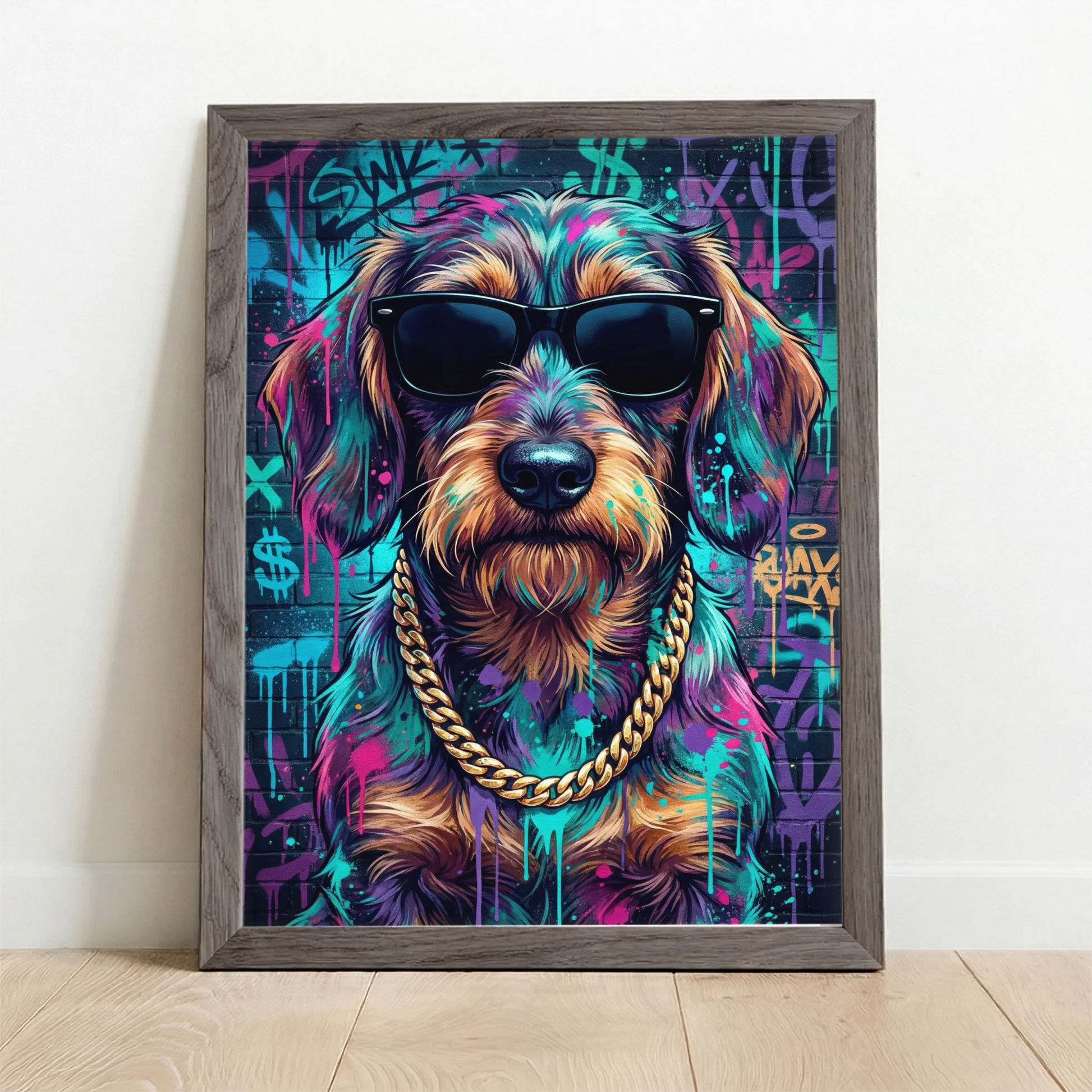 Framed Poster UK oak