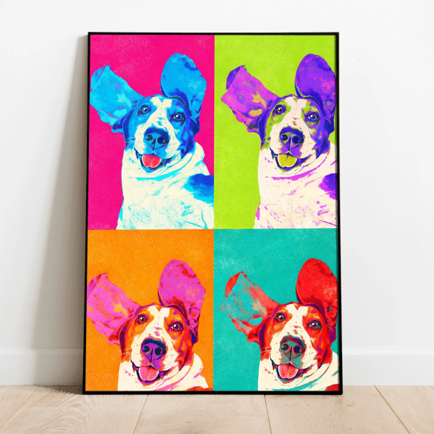 Personalised Poster With Dog or Cat - Colour Squares